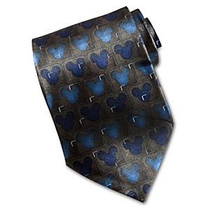Watercolor Green Silk Mickey Mouse Tie