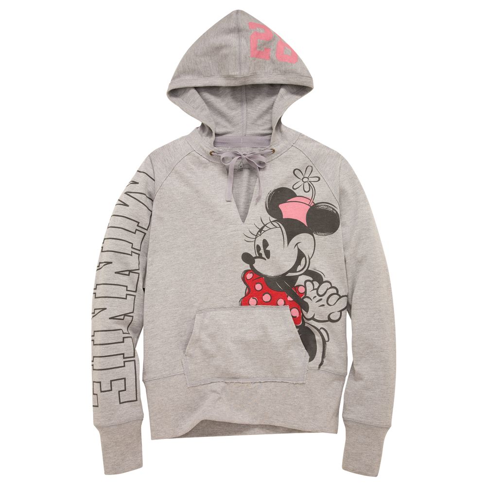 V-Neck Minnie Mouse Hoodie Jacket for Women