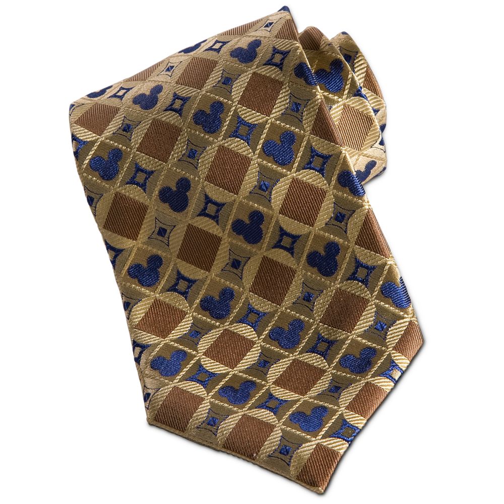 Gold Silk Mickey Mouse Tie