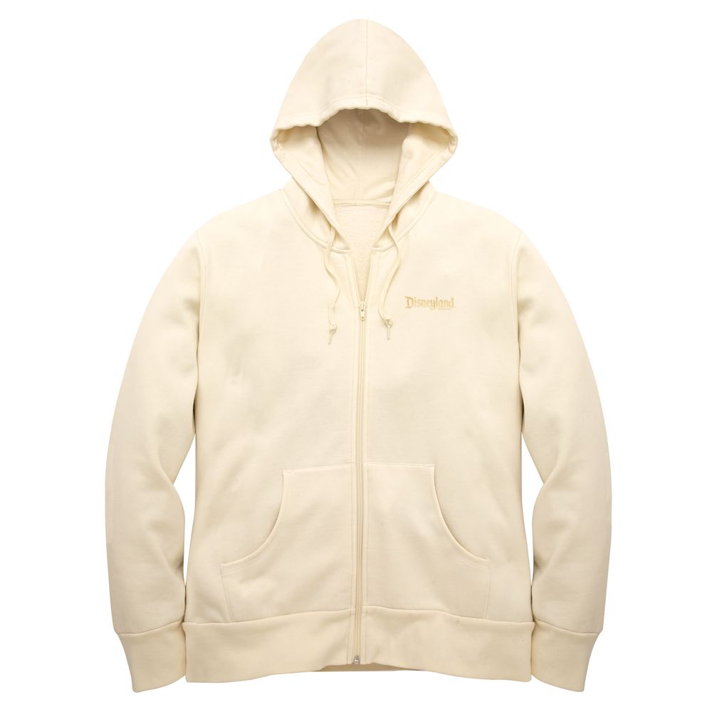 Gold Foil Disneyland&reg; Resort Sleeping Beauty Castle Hooded Fleece for Women -- Ivory
