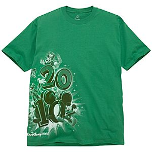 2010 Walt Disney World Resort Tour Tee for Men -- Green