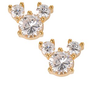 Cubic Zirconia Mickey Mouse Earrings