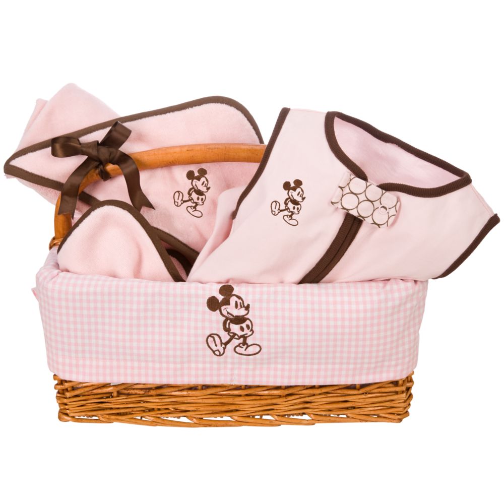 Mickey Mouse Gift Basket for Infants -- Pink