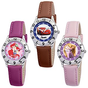 Customized Time Teacher Watch with Leather Strap for Kids