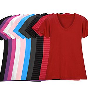 Customized Womens Vee-Neck Tee