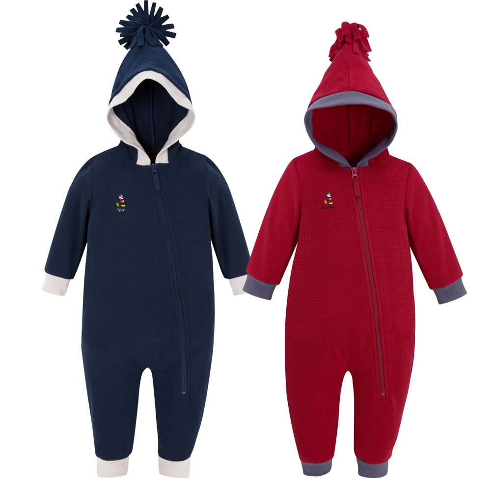 Personalized Fleece Mickey Mouse Coverall for Infants