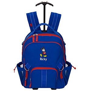 Personalized Mickey Mouse Rolling Backpack
