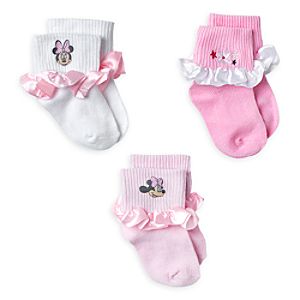 Minnie Mouse Sock Set for Baby - 3-Pack