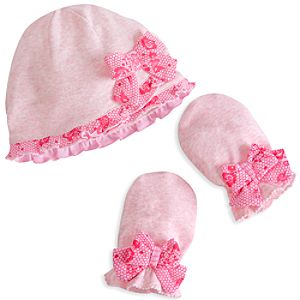 Aurora Layette Hat and Mittens Set for Baby