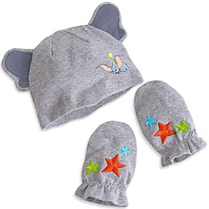 Dumbo Layette Hat and Mittens Set for Baby