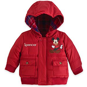 Holiday Mickey Mouse Puffy Jacket for Boys - Personalizable