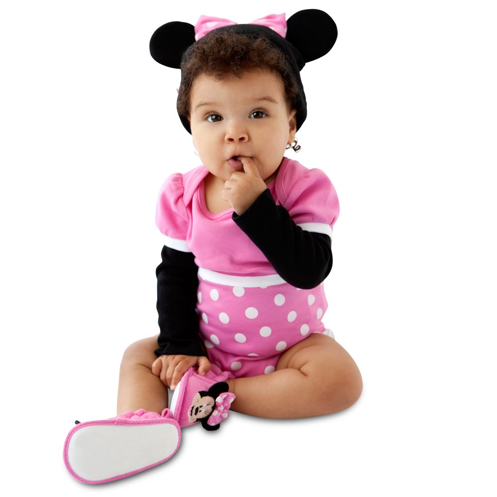 Minnie Mouse Costume Bodysuit and Cap for Infants -- Made With Organic Cotton