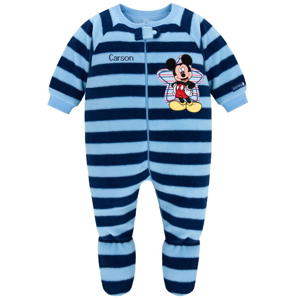 Personalizable Fleece Mickey Mouse Blanket Sleeper for Babies