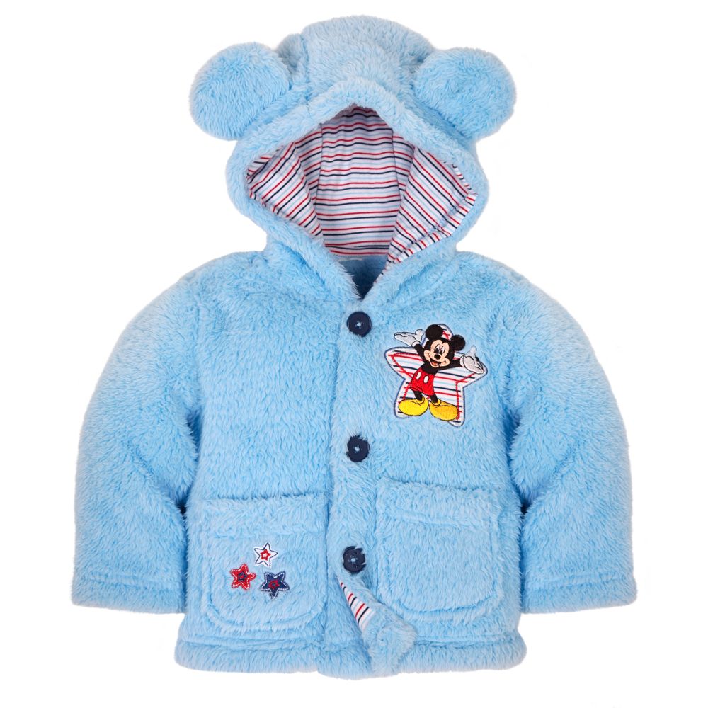 Plush Hooded Mickey Mouse Jacket for Baby Boys