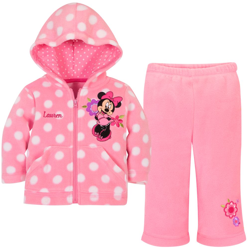 Personalizable Minnie Mouse Fleece Set for Baby Girls -- 2-Pc.