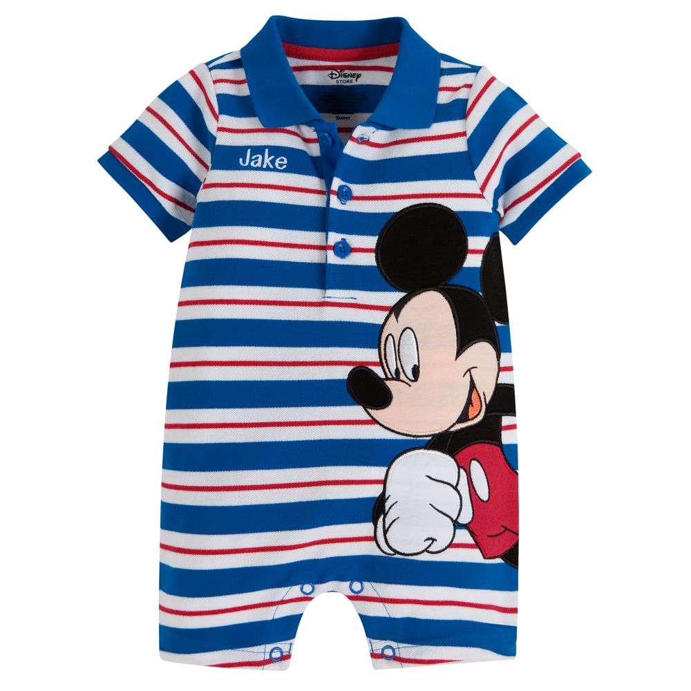 Personalizable Mickey Mouse Tiny Polo Coverall for Baby Boy