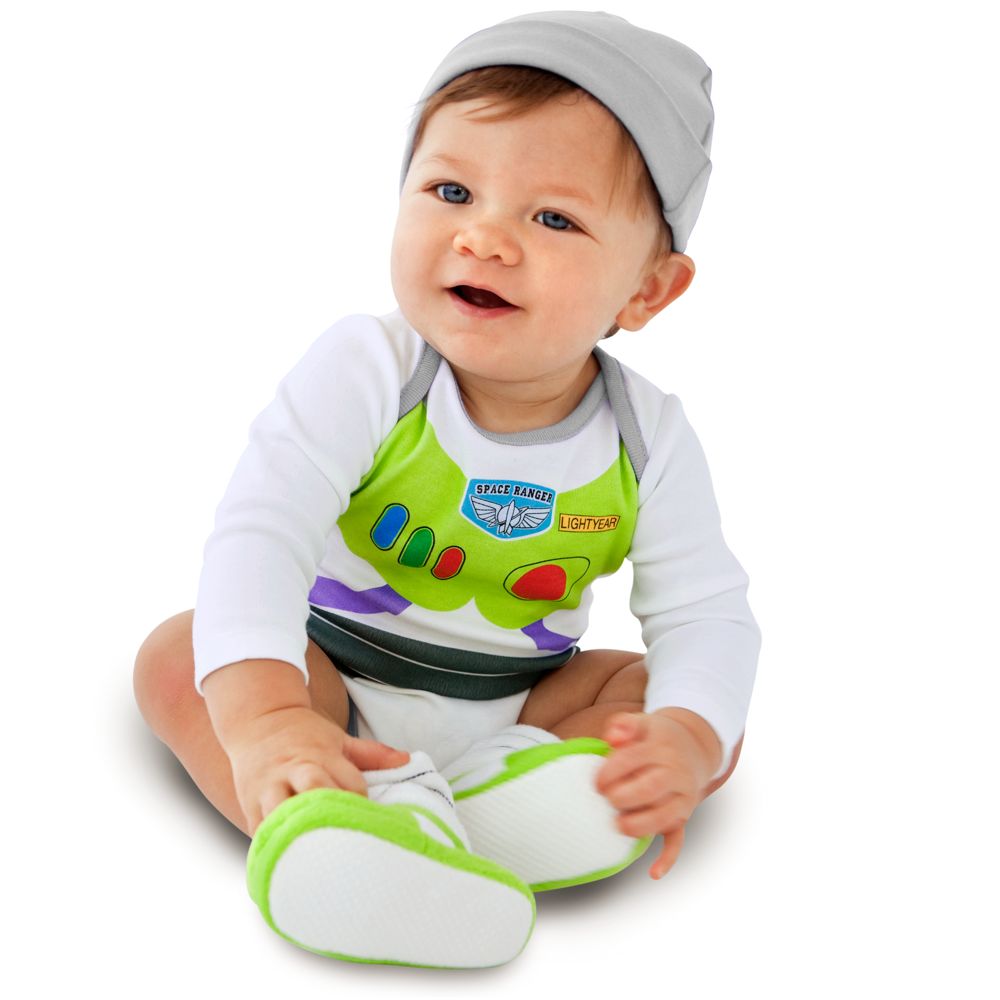 Personalizable Buzz Lightyear Cuddly Bodysuit and Cap for Baby Boys