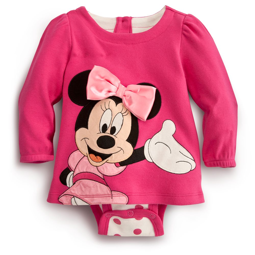 Minnie Mouse Disney Cuddly Bodysuit for Baby - Pink