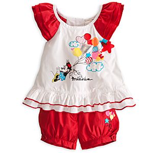 Minnie Mouse Woven Top and Shorts for Baby