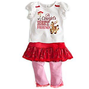 Jessie Top and Skirt with Leggings Set for Baby