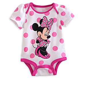 Minnie Mouse Polka Dot Disney Cuddly Bodysuit for Baby