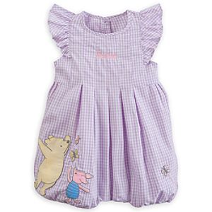 Winnie the Pooh and Piglet Classic Woven Romper for Baby - Personalizable