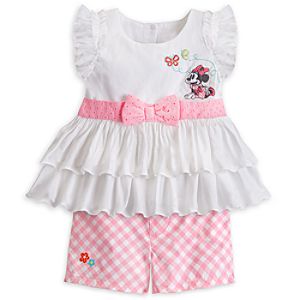 Minnie Mouse Woven Shirt and Shorts Set for Baby
