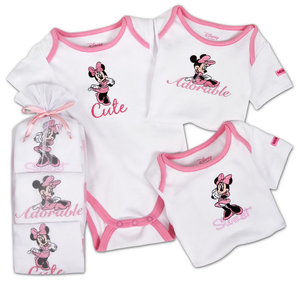 Minnie Mouse Bodysuit Set for Baby Girls -- 3-Pc. -- Made With Organic Cotton