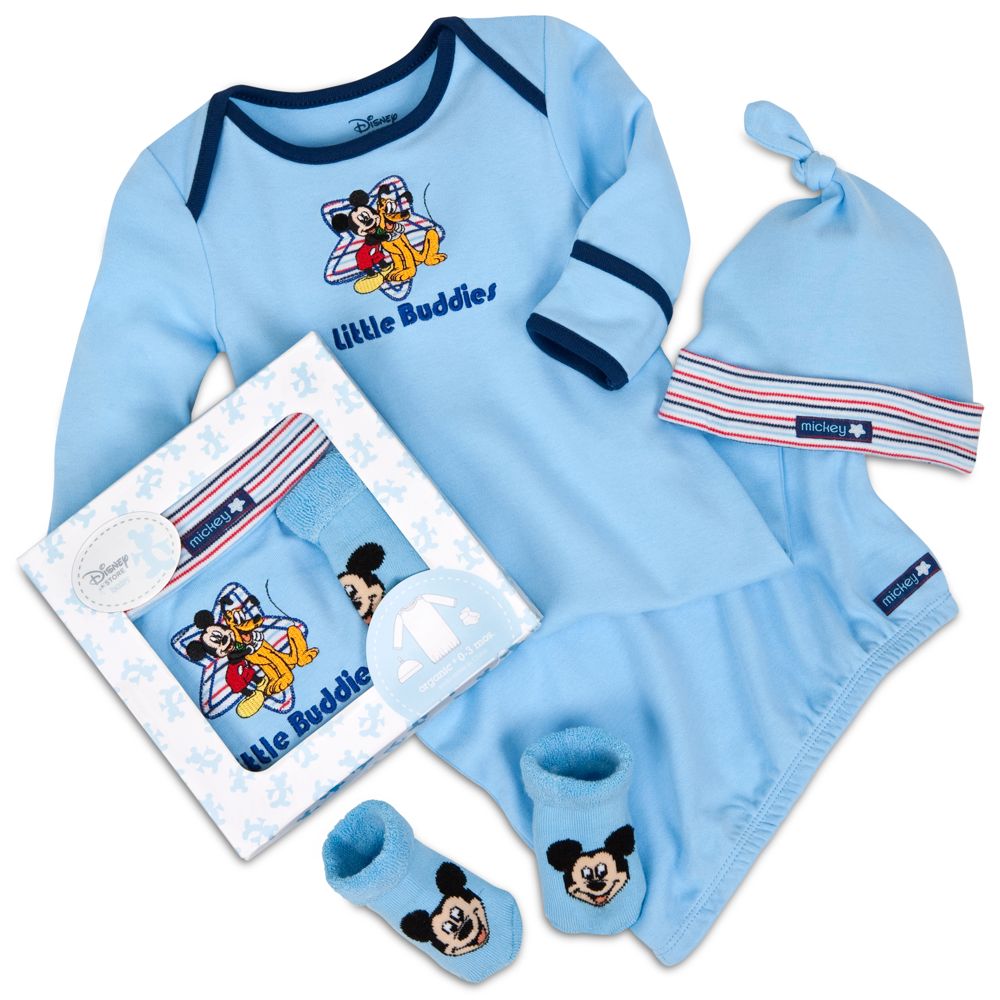 Mickey Mouse Gown Set for Infants -- 3-Pc.
