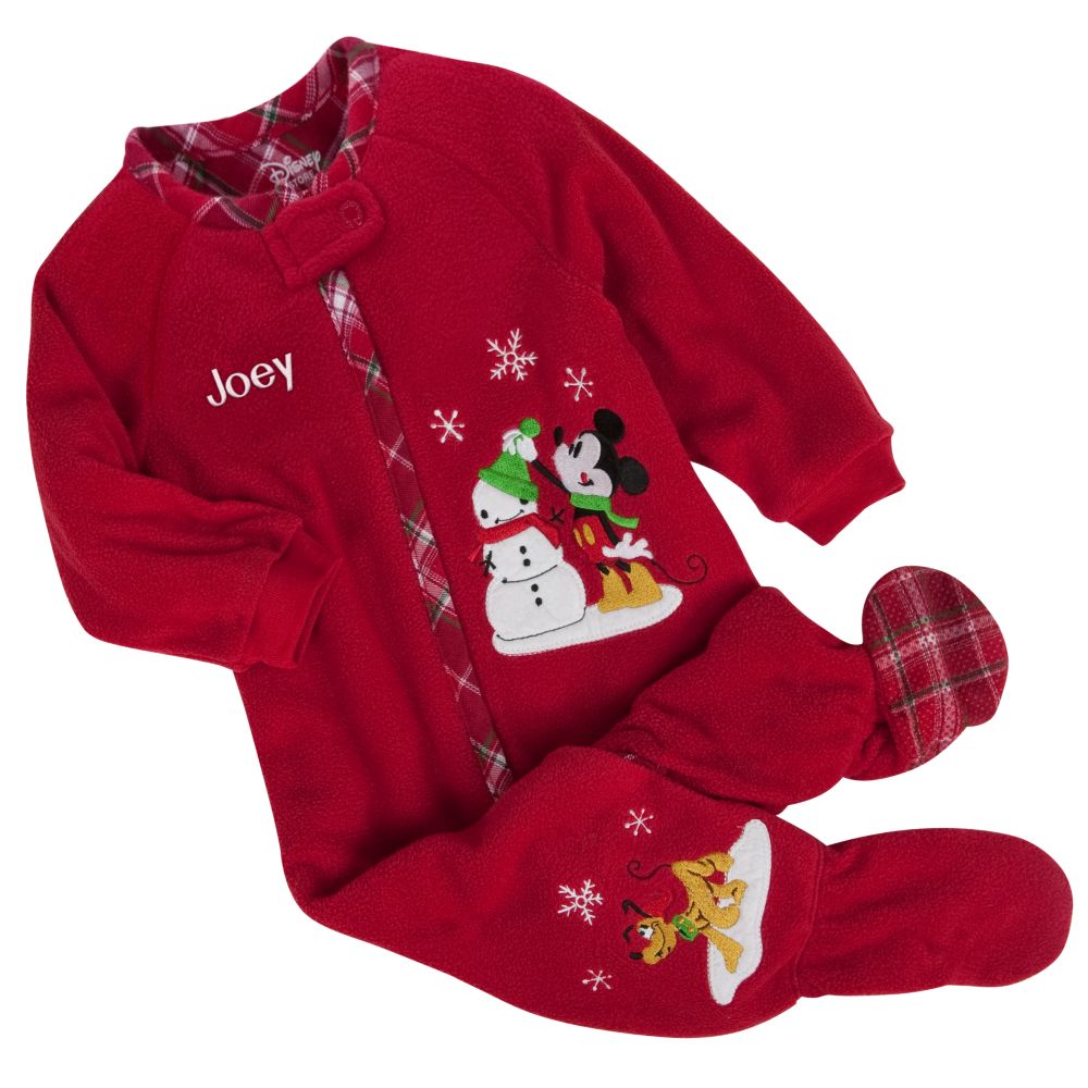 Personalizable Share the Magic Fleece Mickey Mouse Blanket Sleeper for Babies