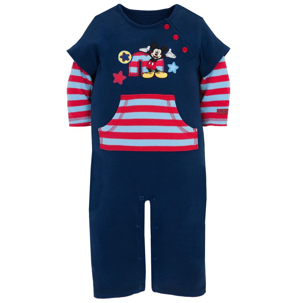Long Sleeve Mickey Mouse Coverall for Baby Boys