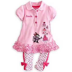 Minnie Mouse Polo Dress and Leggings Set for Baby - Personalizable