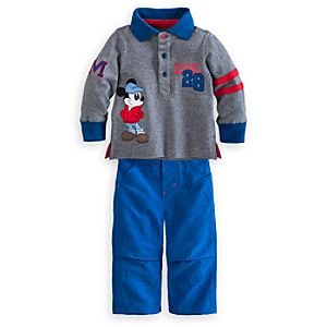 Mickey Mouse Polo Shirt and Pants Set