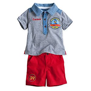 Donald Duck Polo and Short Set for Baby - Personalizable