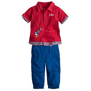 Donald Duck Polo Shirt and Pants Set for Baby - Personalizable