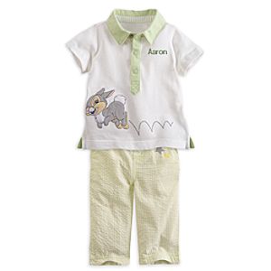 Thumper Polo Shirt and Pants Set for Baby - Personalizable