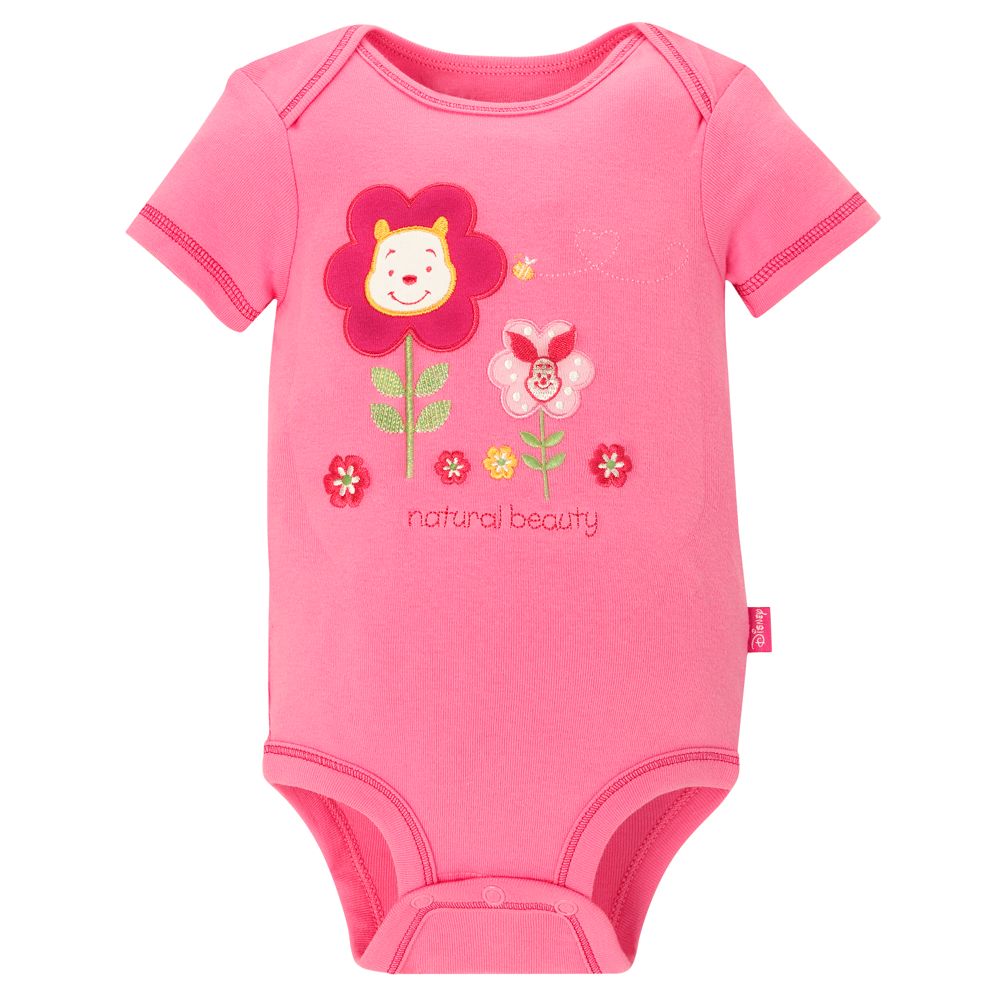 Disney Cuddly Bodysuit for Baby Girls -- Winnie the Pooh Natural Beauty
