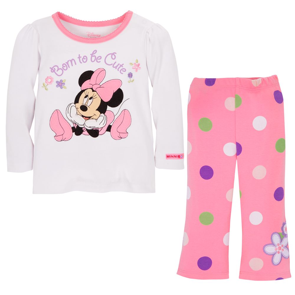 Born to be Cute Minnie Mouse Clothing Set for Baby Girls -- 2-Pc.