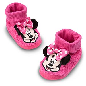 Minnie Mouse Plush Slippers for Baby