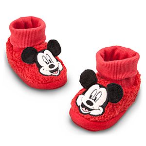 Mickey Mouse Plush Slippers for Baby
