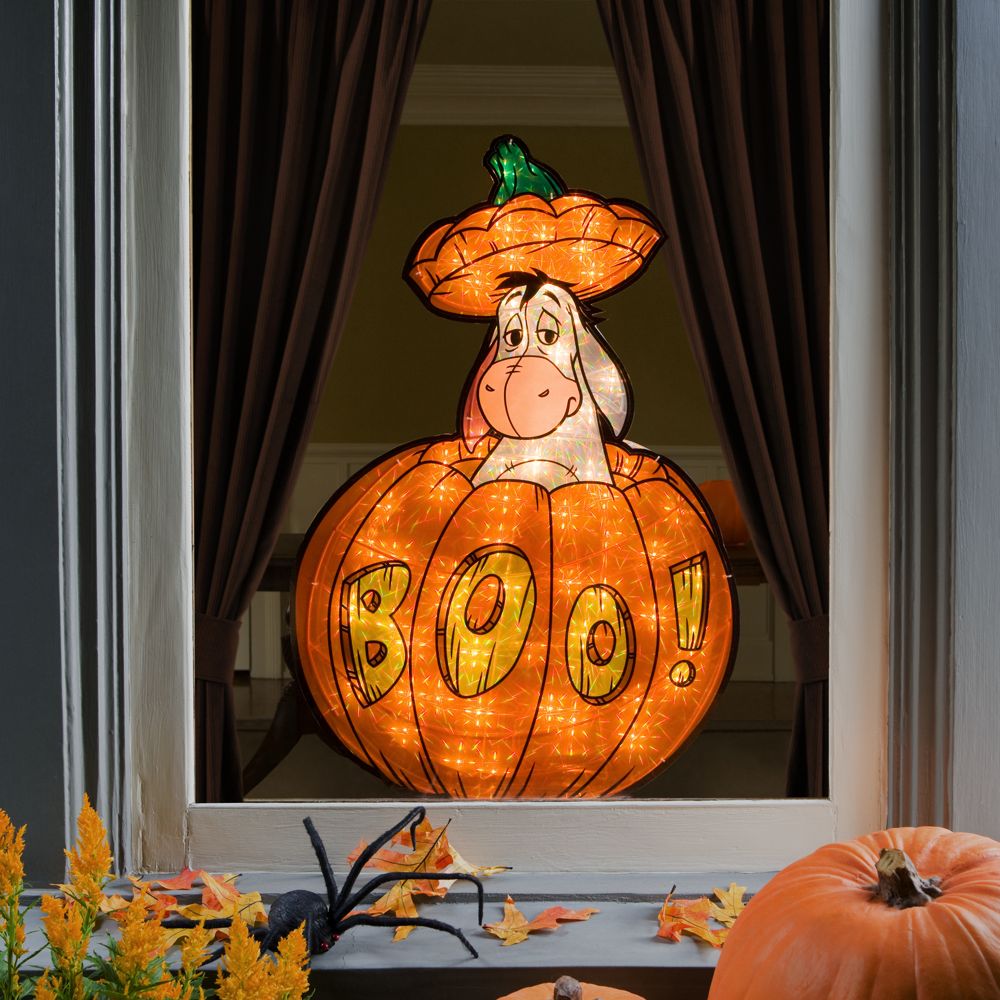 Eeyore Pumpkin Light-Up Window D&eacute;cor