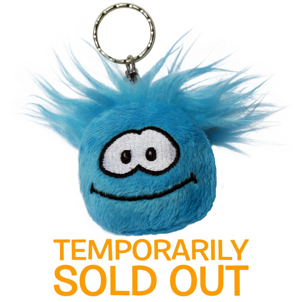 Club Penguin Blue Puffle Keychain