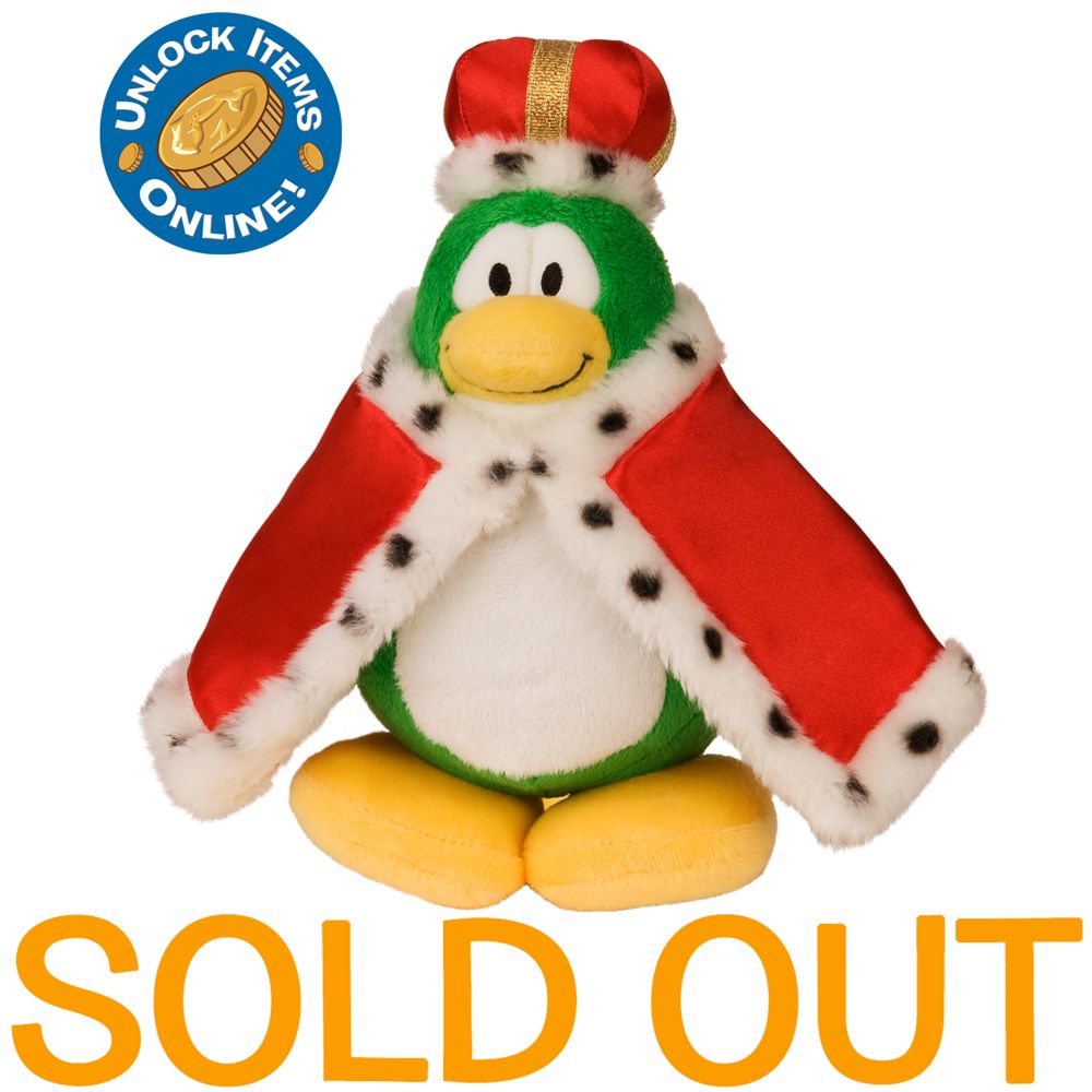 Club Penguin 6 1/2'' Limited Edition Penguin Plush - King