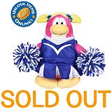 Club Penguin 6 1/2'' Limited Edition Penguin Plush - Cheerleader (Semi-Rare Chase)