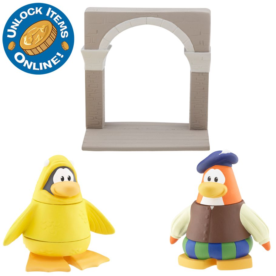 Club Penguin 2'' Mix 'N Match Figure Pack - 12th Fish Costume and Bard