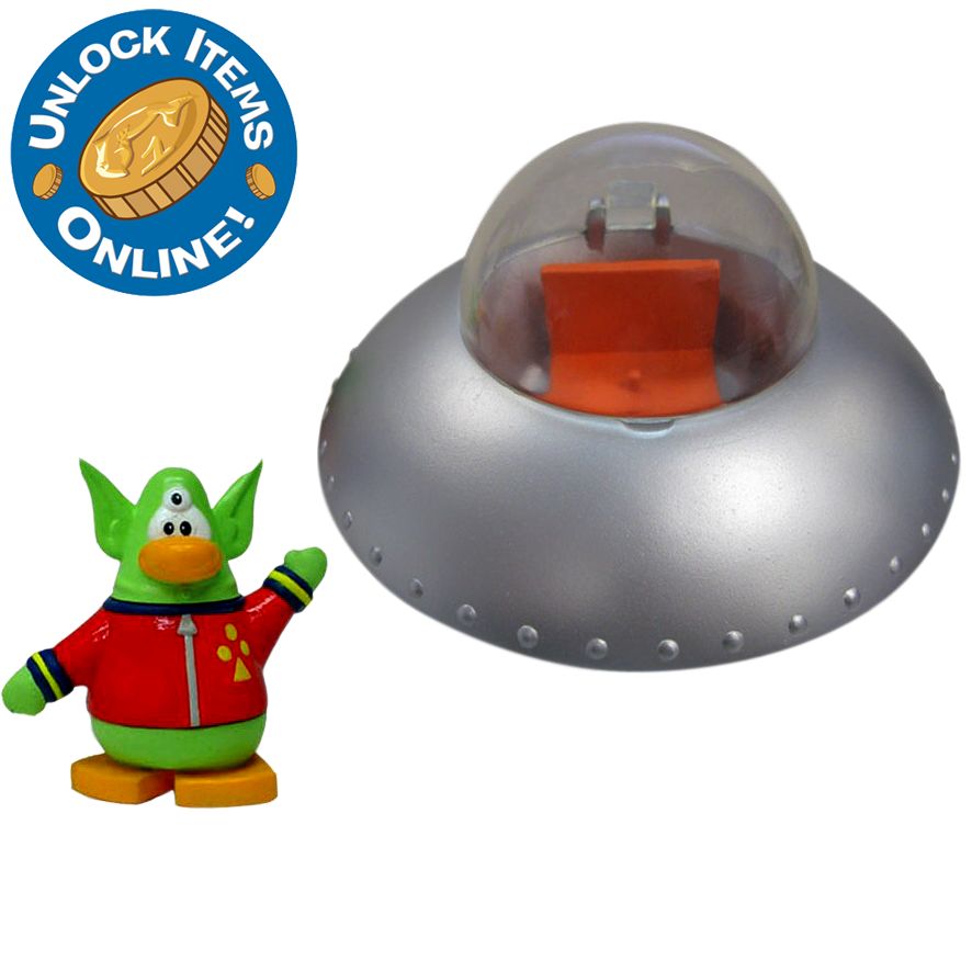 Club Penguin Spaceship Vehicle with Space Alien