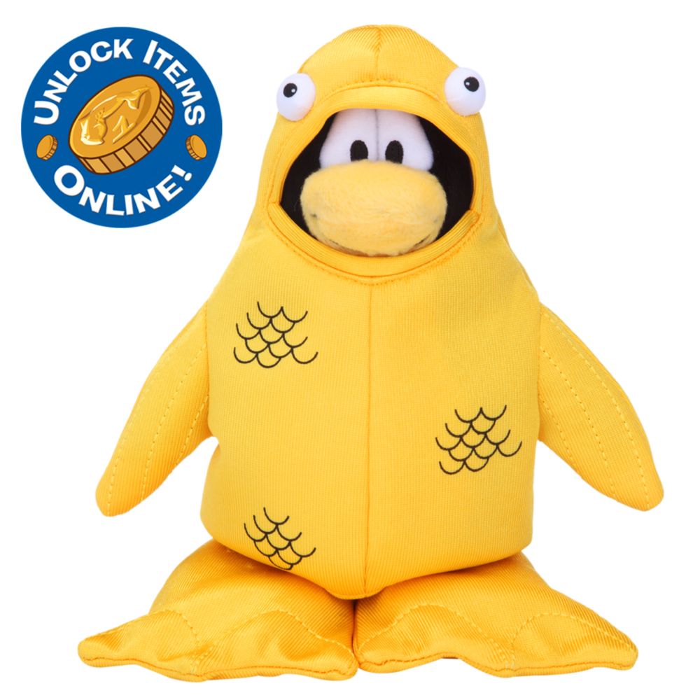 Club Penguin 6 1/2'' Limited Edition Penguin Plush - 12th Fish Costume