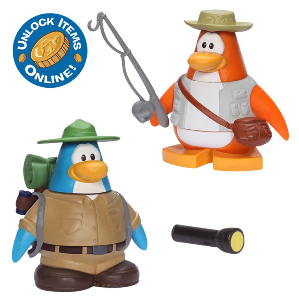 Club Penguin 2'' Mix 'N Match Figure Pack - Camper and Fisherman