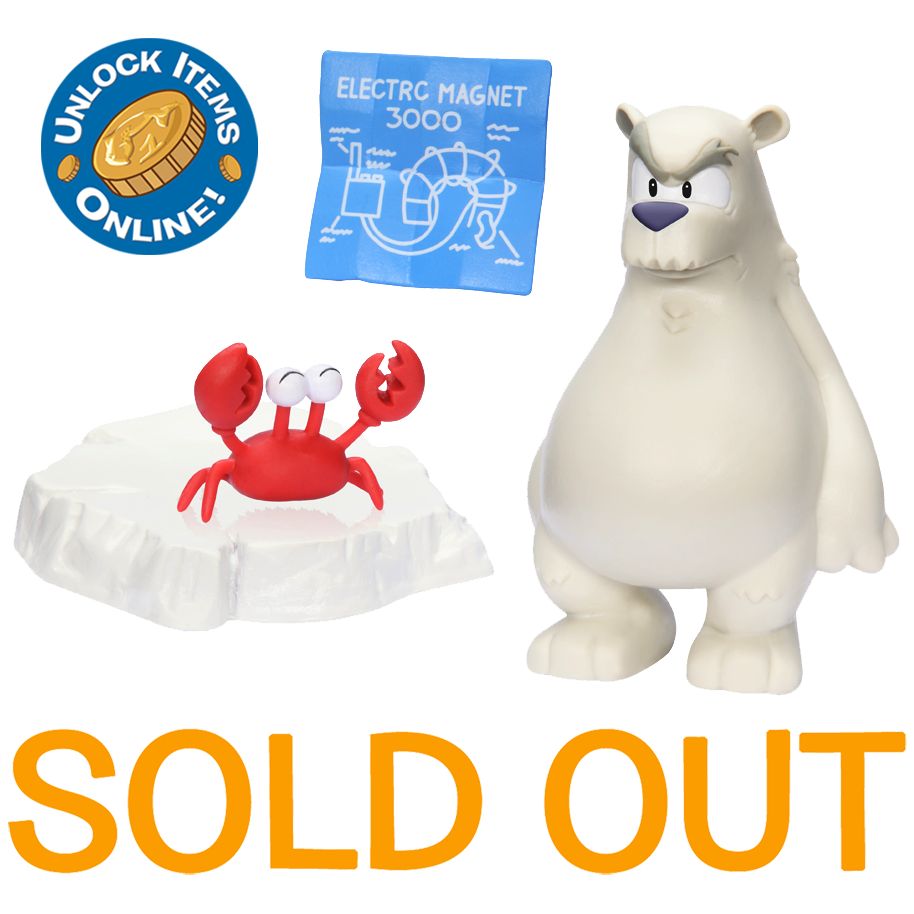 Club Penguin 2'' Mix 'N Match Figure Pack - Herbert P. Bear, Esquire and Klutzy the Crab with Accessories