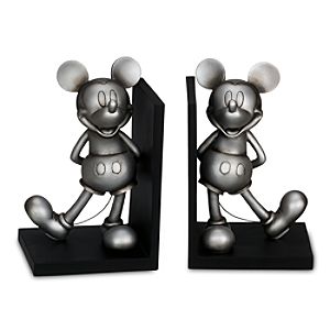 Pewter Mickey Mouse Bookends -- 2-Pc.